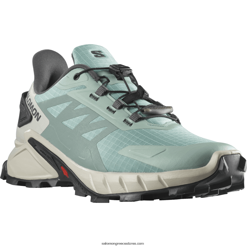 γυναικεία παπούτσια τρεξίματος - supercross 4 Salomon υδροφορέας/σεληνιακός βράχος/έβενος DXFPHB1543