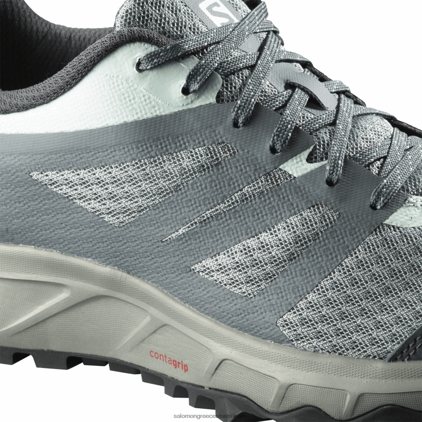 γυναικεία παπούτσια τρεξίματος - trailster 2 Salomon μόλυβδος/θυελλώδης καιρός/παγωμένο πρωί DXFPHB1547
