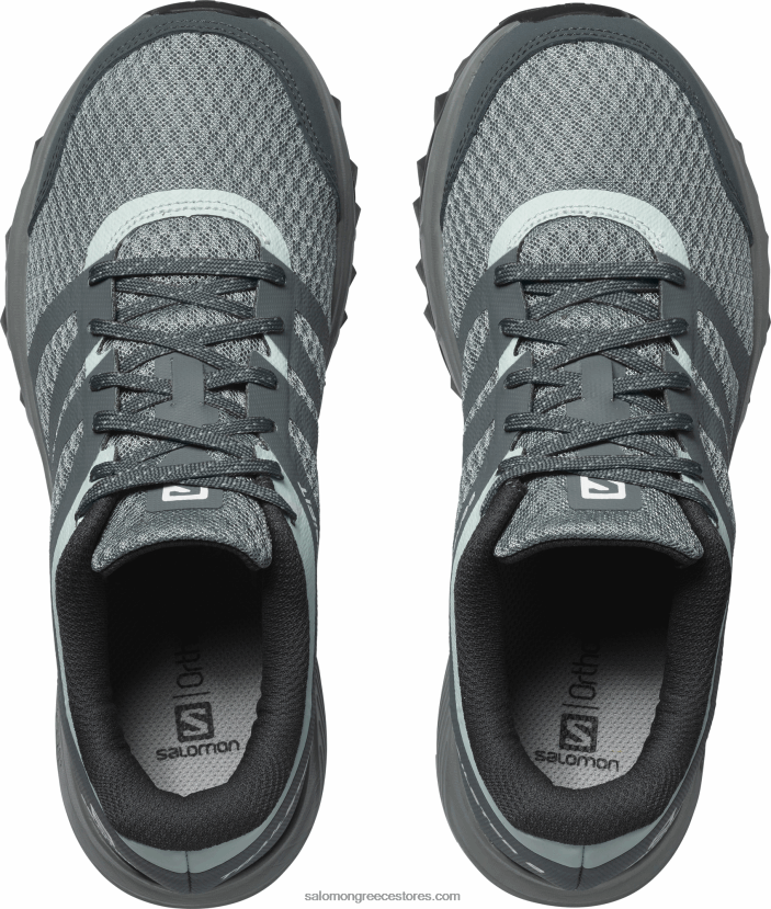 γυναικεία παπούτσια τρεξίματος - trailster 2 Salomon μόλυβδος/θυελλώδης καιρός/παγωμένο πρωί DXFPHB1547