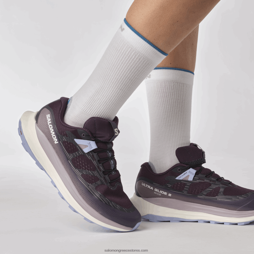 γυναικεία παπούτσια τρεξίματος - ultra glide 2 πλάτους Salomon νυχτολούλουδο/πάγος βανίλιας/γαλήνη DXFPHB1525