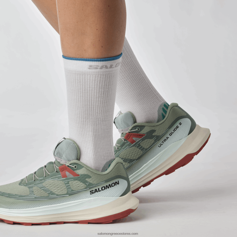 γυναικεία παπούτσια τρεξίματος - ultra glide 2 Salomon κρίνο pad/λευκασμένο aqua/καυτερή σάλτσα DXFPHB1489