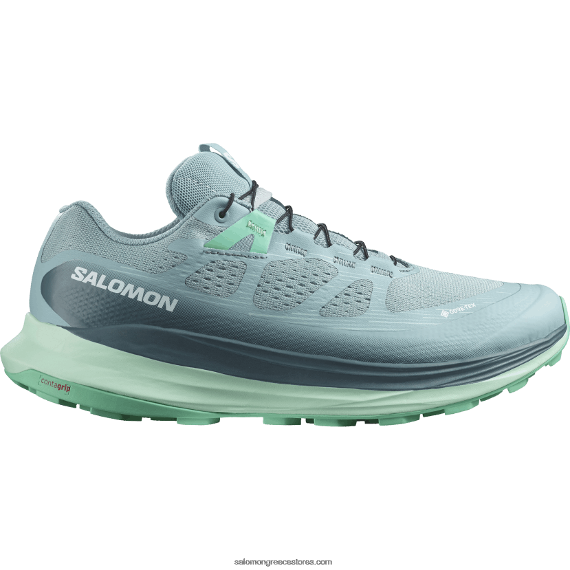 γυναικεία παπούτσια τρεξίματος - ultra glide 2 gore-tex Salomon πέτρα μπλε/γιούκα/βισκαϊκό πράσινο DXFPHB1521