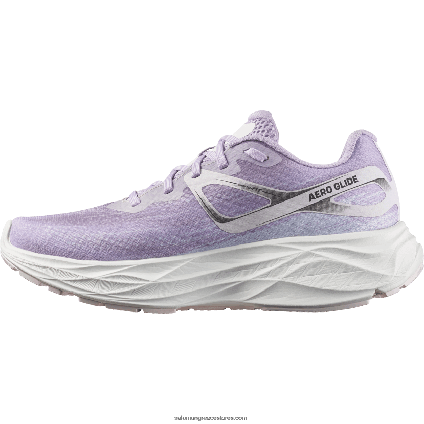 γυναικεία παπούτσια τρεξίματος - aero glide Salomon άνθη ορχιδέας/κούνια ροζ/λευκό DXFPHB1152