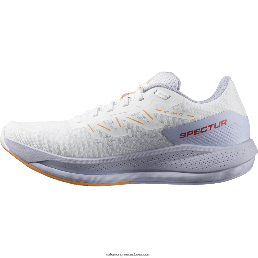 γυναικεία παπούτσια για τρέξιμο - spectur Salomon λευκό/μωβ ρείκι/φλογερό πορτοκαλί DXFPHB747