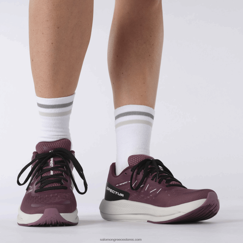 γυναικεία παπούτσια για τρέξιμο - spectur Salomon κρασί από τουλίπα/σεληνιακό βράχο/σταφύλι DXFPHB748