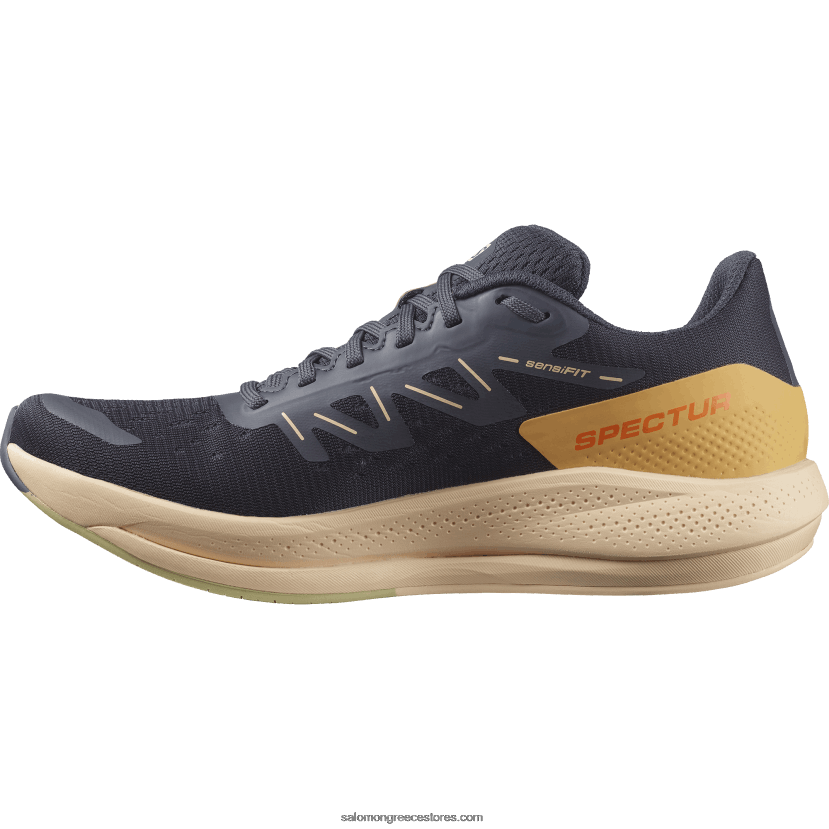 γυναικεία παπούτσια για τρέξιμο - spectur Salomon έβενος/κρέμα αμυγδάλου/πράσινο πράσο DXFPHB749