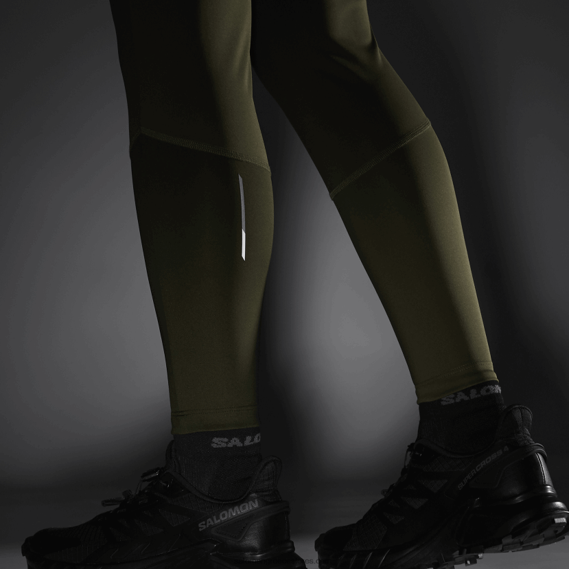 γυναικείο καλσόν 5/6 - cross run 25 Salomon βραδιά με φύλλα σταφυλιού/δάσος DXFPHB1158