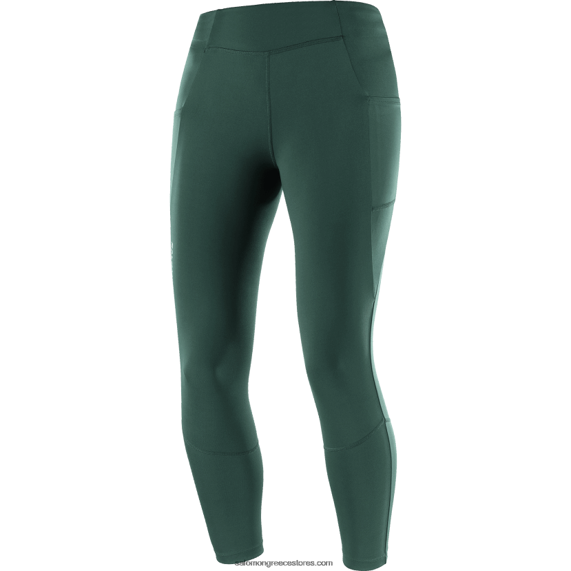 γυναικείο καλσόν 5/6 - cross run 25 Salomon πεύκο ponderosa DXFPHB1160