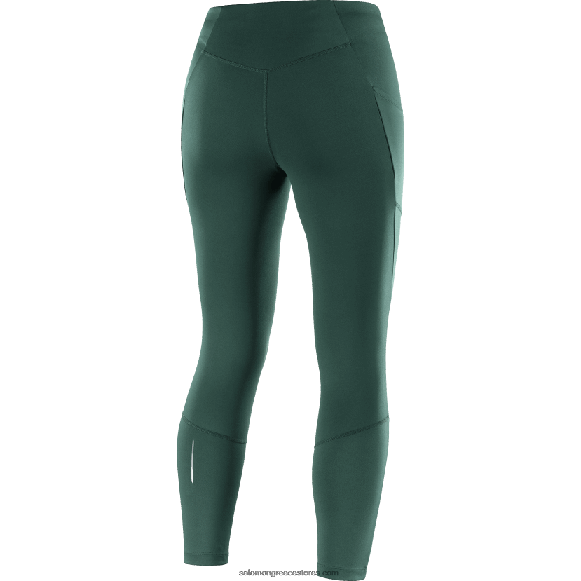 γυναικείο καλσόν 5/6 - cross run 25 Salomon πεύκο ponderosa DXFPHB1160