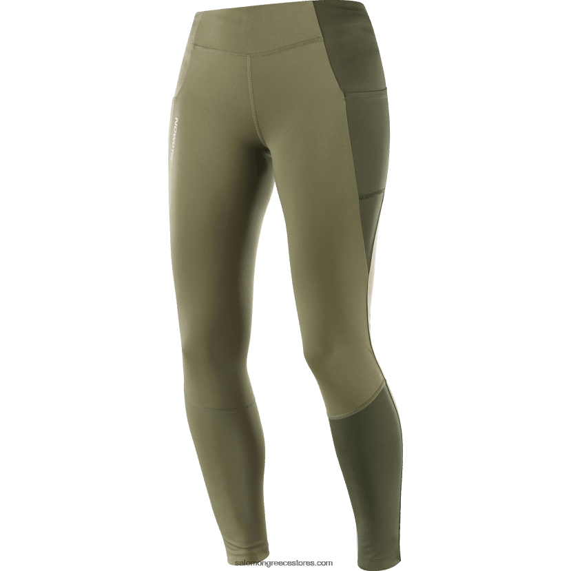 γυναικείο καλσόν - cross run 28 Salomon βραδιά με φύλλα σταφυλιού/δάσος DXFPHB1162