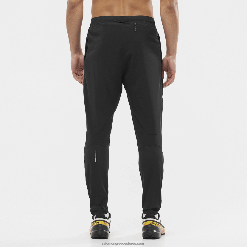 γυναικείο παντελόνι - cross run Salomon βαθύ μαύρο DXFPHB948