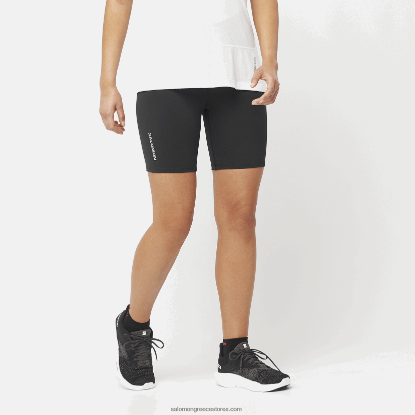 γυναικείο κοντό καλσόν - σταυρός multi 7 Salomon βαθύ μαύρο DXFPHB1155