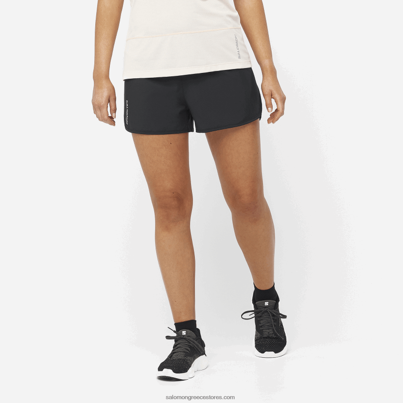 γυναικείο σορτς - σταυρός 3 Salomon βαθύ μαύρο DXFPHB1190