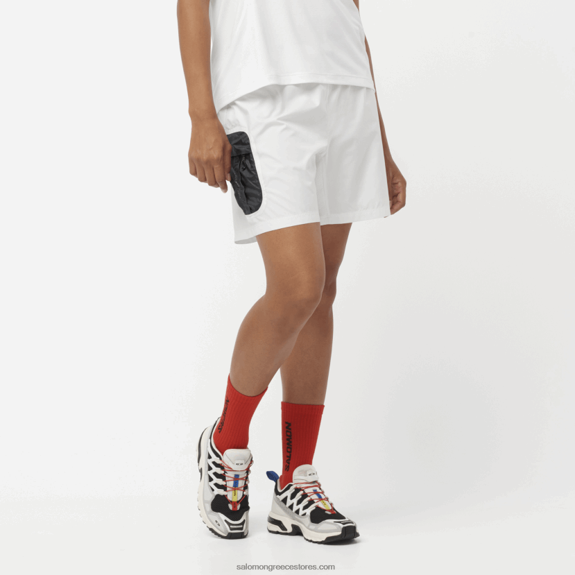 γυναικείο σορτς - equipe Salomon λευκό/βαθύ μαύρο DXFPHB1170