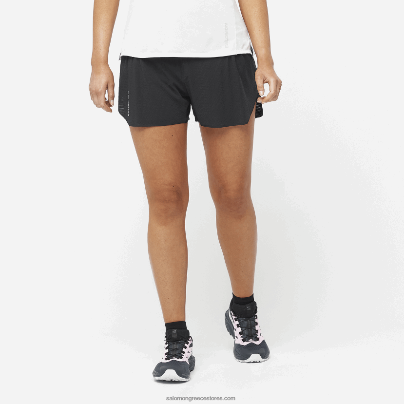 γυναικείο σορτς - sense aero 3 Salomon βαθύ μαύρο DXFPHB1174
