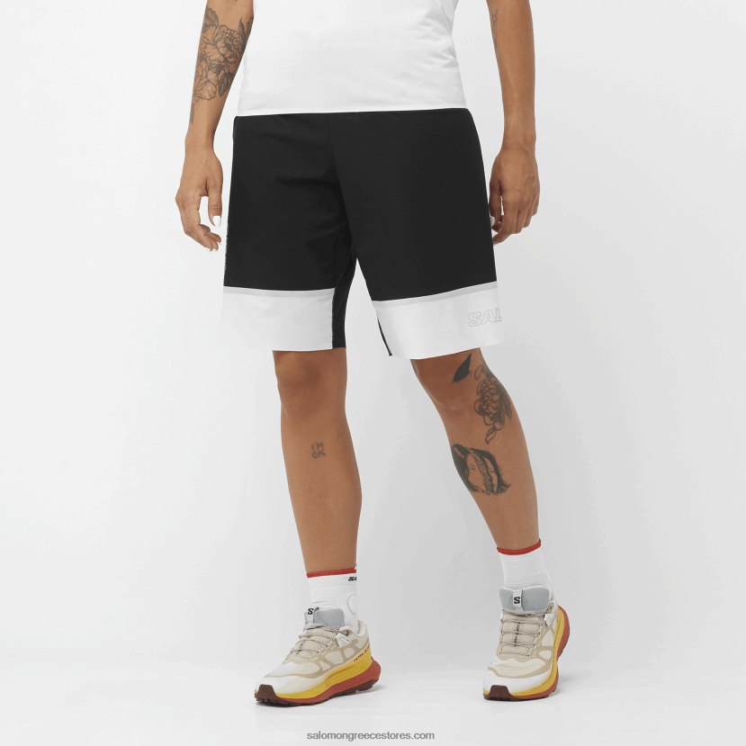 γυναικείο σορτς - shortney Salomon βαθύ μαύρο/άσπρο DXFPHB1188
