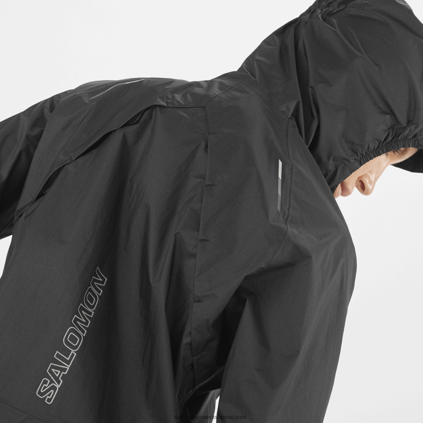 γυναικείο μπουφάν με κέλυφος - μπονάτι αδιάβροχο Salomon βαθύ μαύρο DXFPHB838