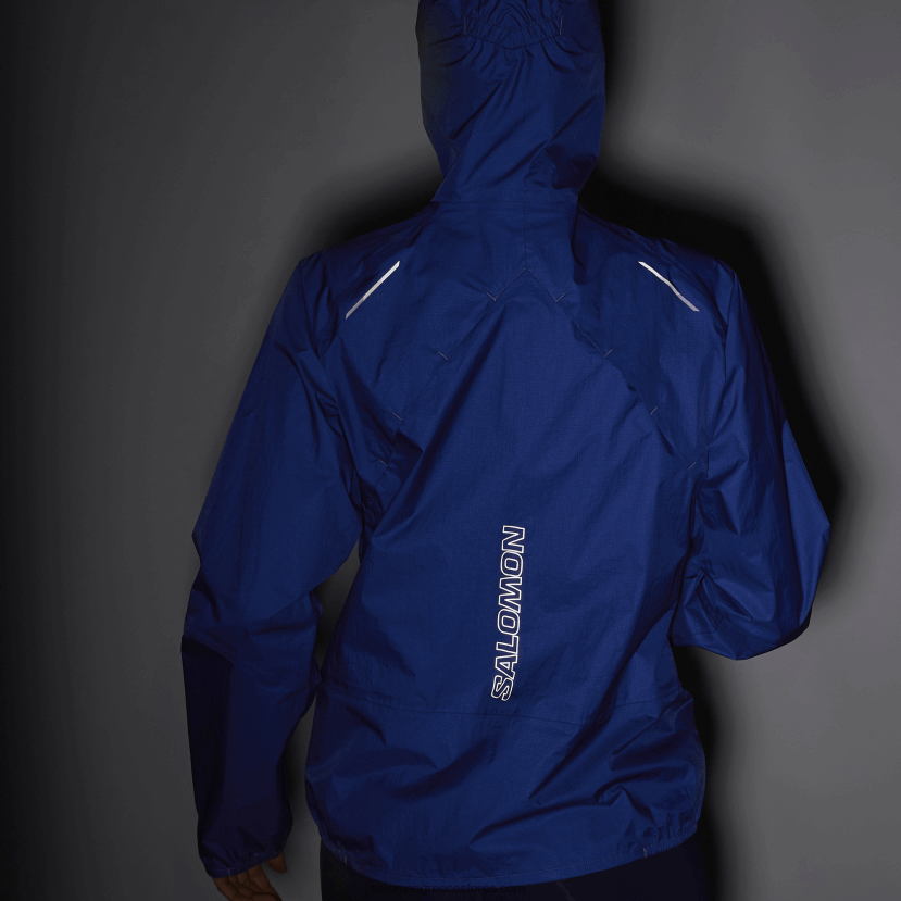 γυναικείο μπουφάν με κέλυφος - μπονάτι αδιάβροχο Salomon ναυτικό μπλε DXFPHB842