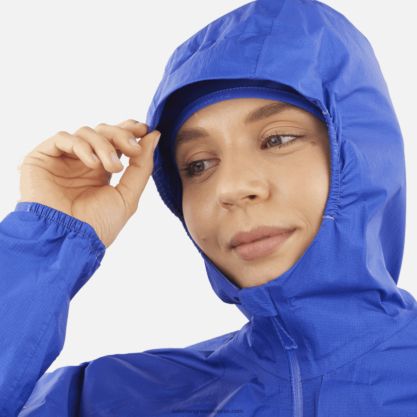 γυναικείο μπουφάν με κέλυφος - μπονάτι αδιάβροχο Salomon ναυτικό μπλε DXFPHB842