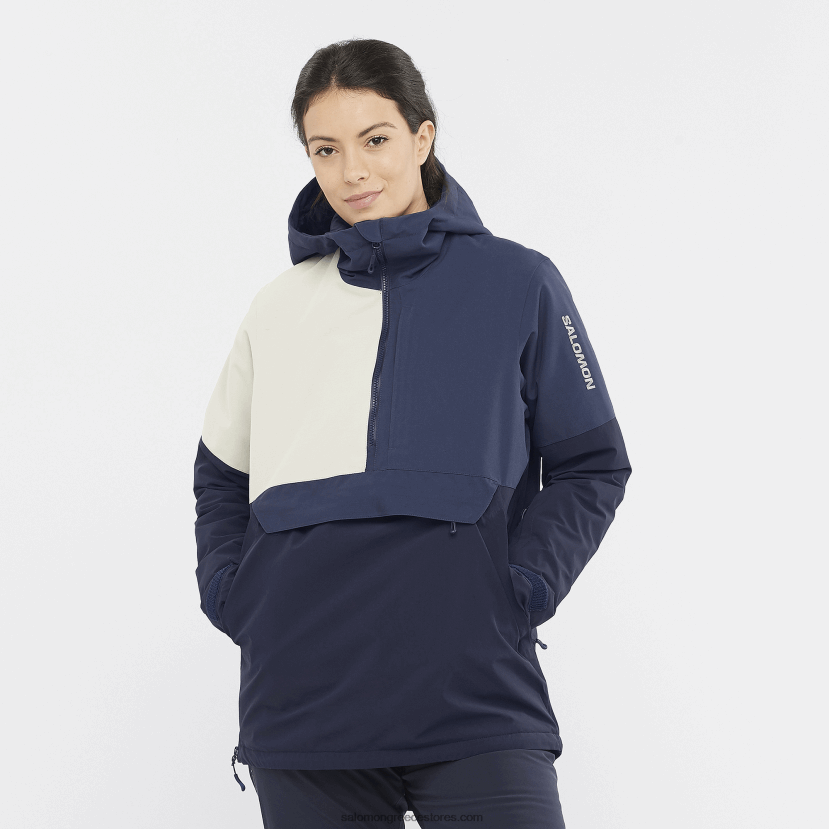 γυναικείο μονωμένο άνορακ - κανένα δράμα Salomon νυχτερινός ουρανός/διάθεση indigo/plaza taupe DXFPHB858