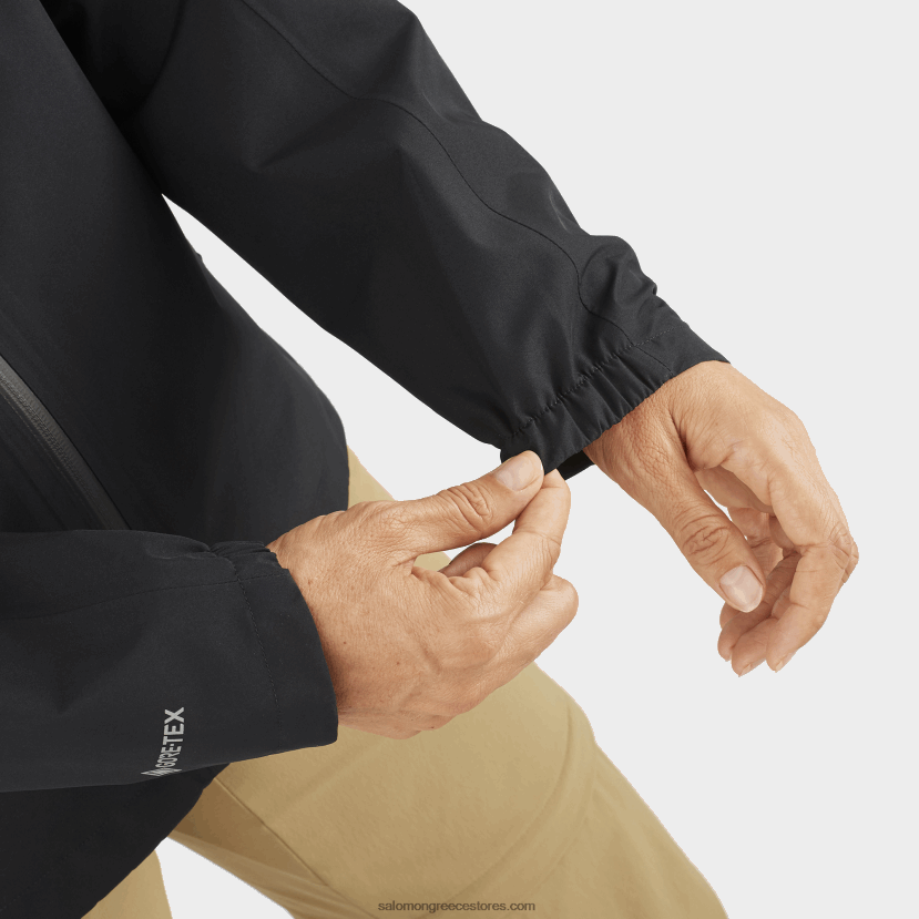 γυναικείο μπουφάν με κέλυφος - περίγραμμα gore-tex 2,5λ Salomon βαθύ μαύρο DXFPHB845