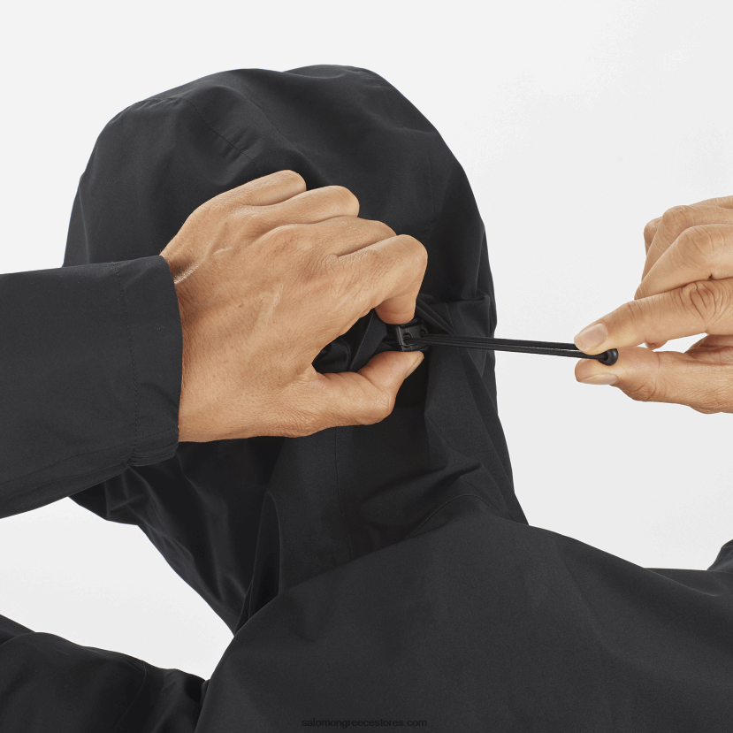 γυναικείο μπουφάν με κέλυφος - περίγραμμα gore-tex 2,5λ Salomon βαθύ μαύρο DXFPHB845