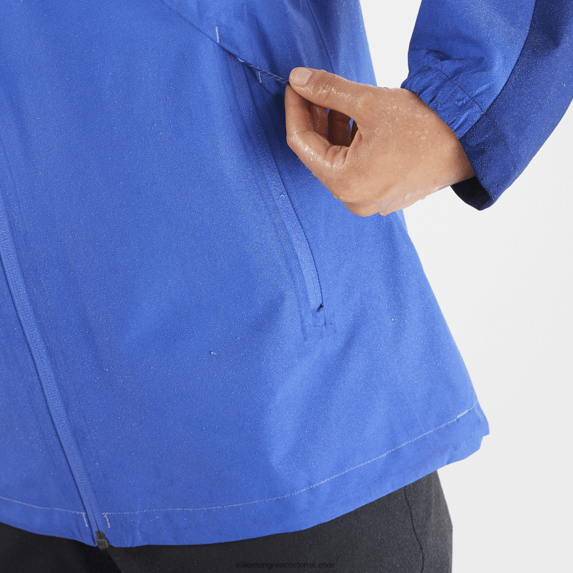 γυναικείο μπουφάν με κέλυφος - περίγραμμα gore-tex 2,5λ Salomon ναυτικό μπλε/ναυτικό παιώνια DXFPHB847