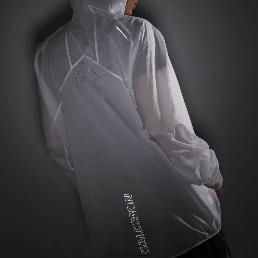 γυναικείο wind jacket - bonatti aero wind Salomon λευκό/βαθύ μαύρο DXFPHB849