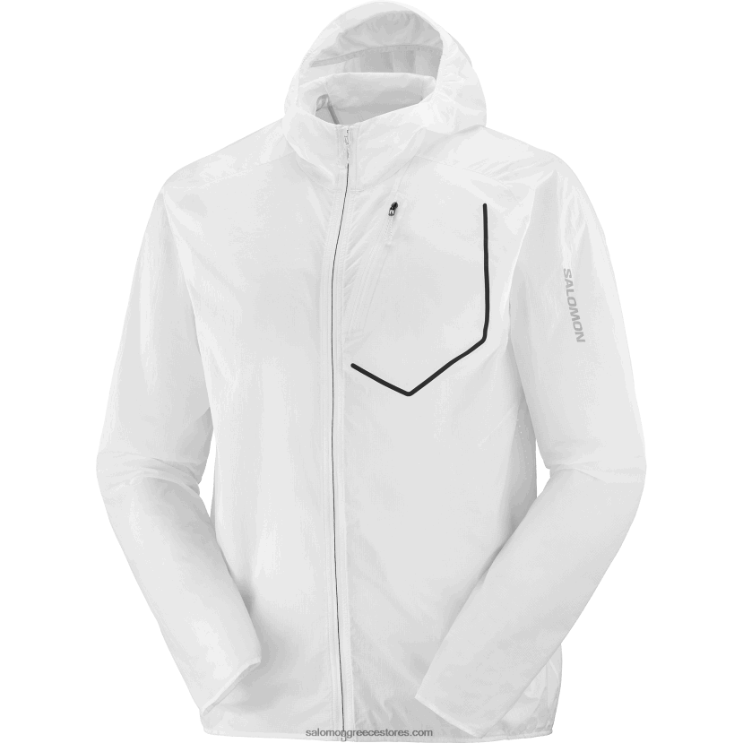 γυναικείο wind jacket - bonatti aero wind Salomon λευκό/βαθύ μαύρο DXFPHB849