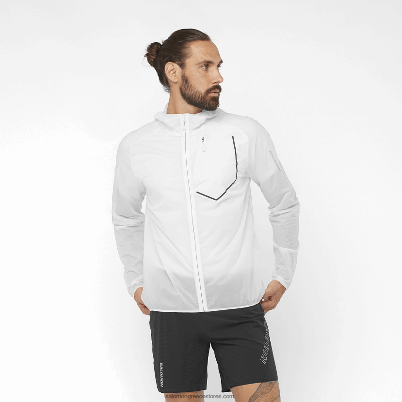 γυναικείο wind jacket - bonatti aero wind Salomon λευκό/βαθύ μαύρο DXFPHB849