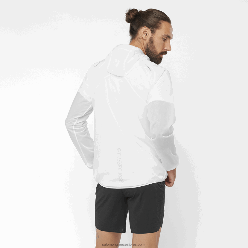 γυναικείο wind jacket - bonatti aero wind Salomon λευκό/βαθύ μαύρο DXFPHB849