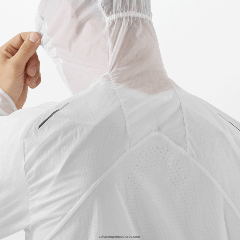 γυναικείο wind jacket - bonatti aero wind Salomon λευκό/βαθύ μαύρο DXFPHB849