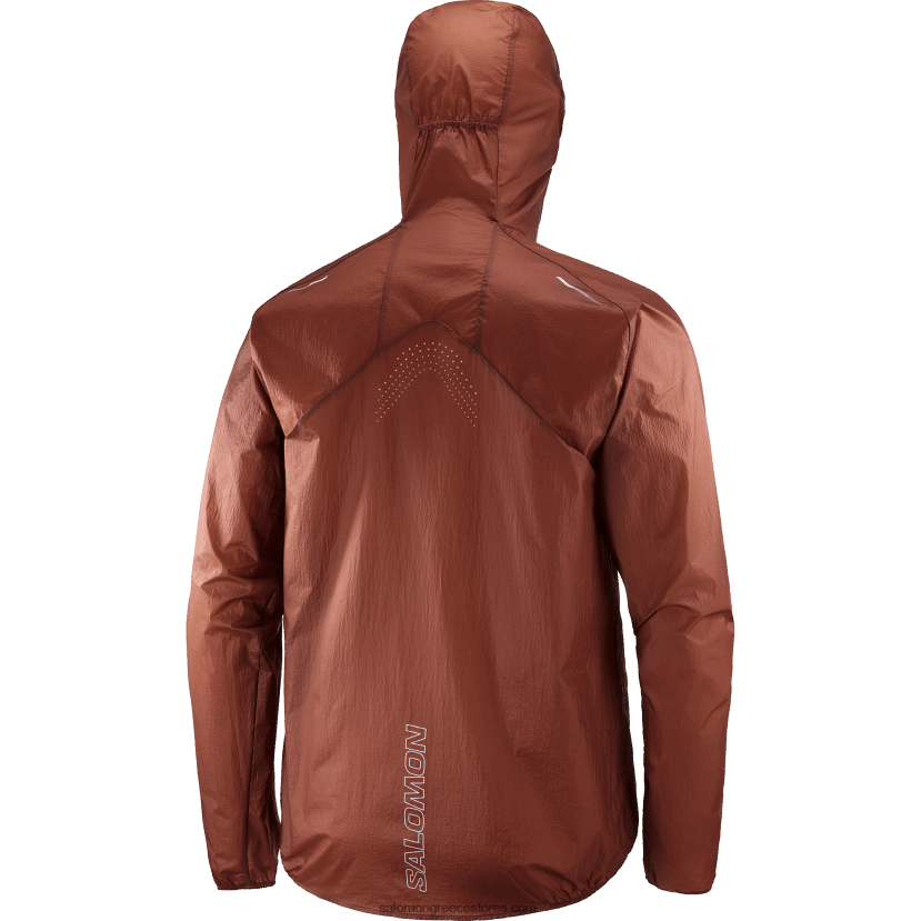 γυναικείο wind jacket - bonatti aero wind Salomon καμμένη χέννα/κόκκινη ίβις DXFPHB850