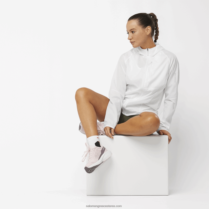 γυναικείο wind jacket - bonatti cross wind Salomon άσπρο DXFPHB853