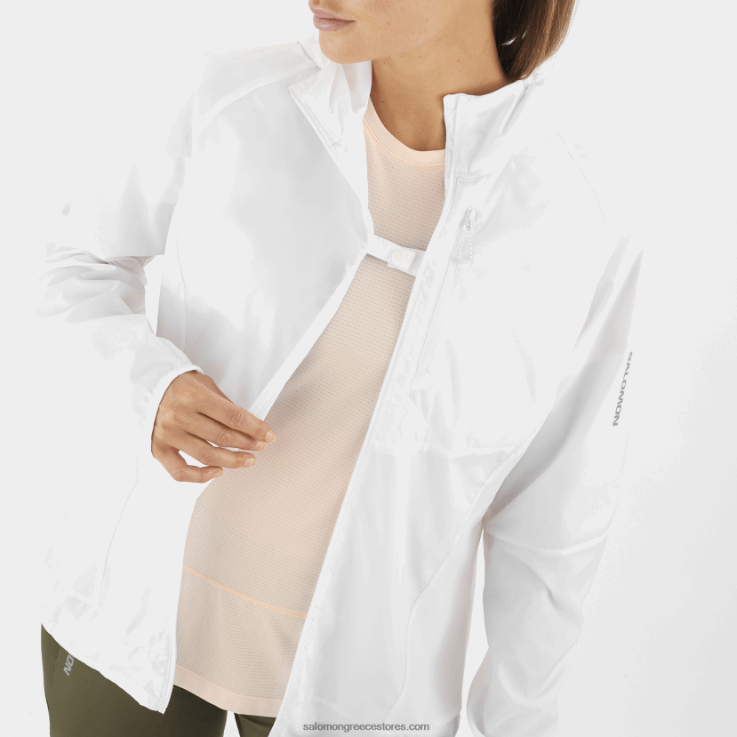 γυναικείο wind jacket - bonatti cross wind Salomon άσπρο DXFPHB853