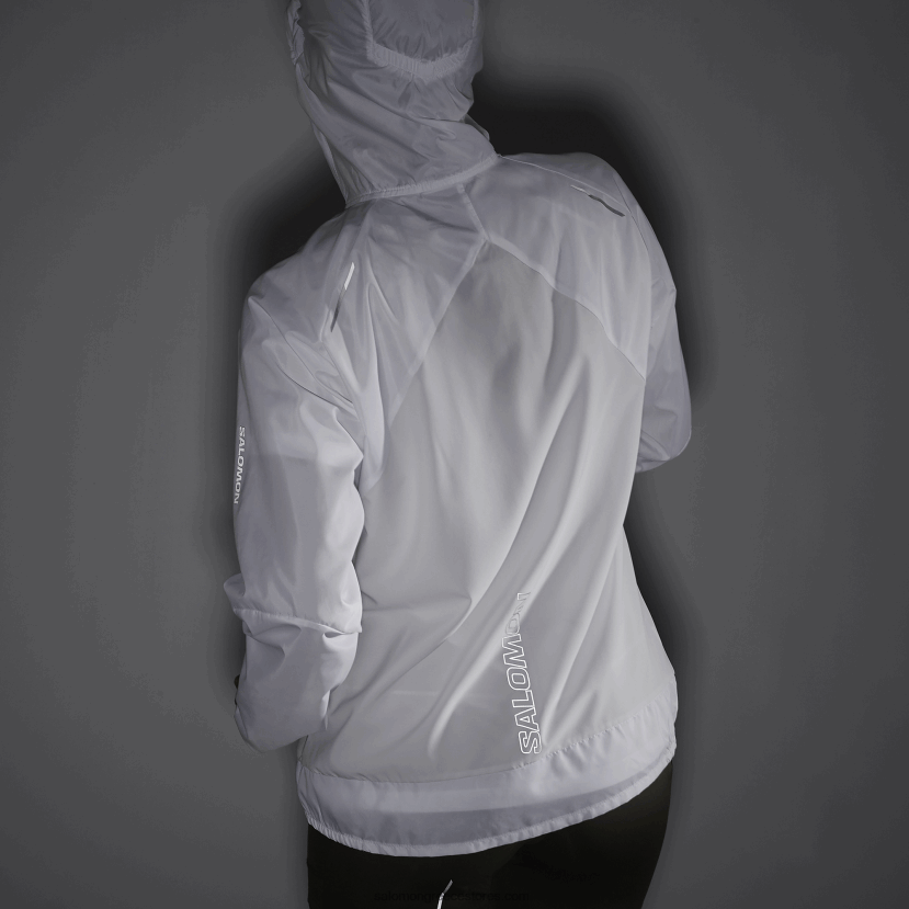 γυναικείο wind jacket - bonatti cross wind Salomon άσπρο DXFPHB853