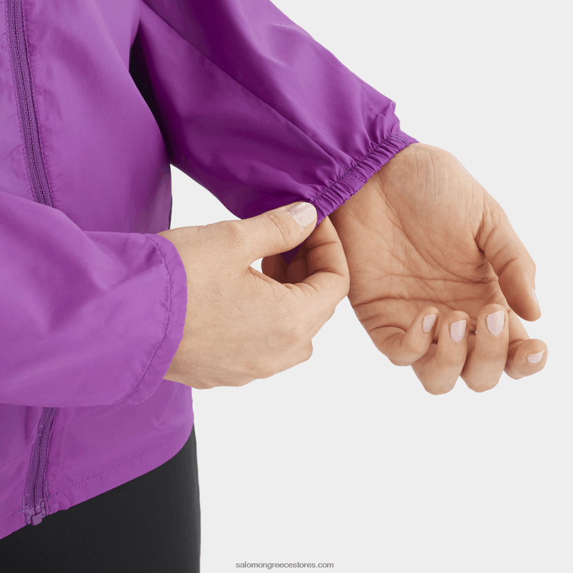 γυναικείο wind jacket - bonatti cross wind Salomon αφρώδη σταφύλι DXFPHB856