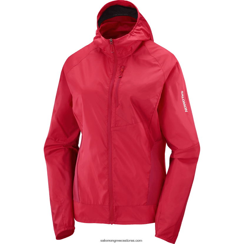 γυναικείο wind jacket - bonatti cross wind Salomon jalapeno red DXFPHB851