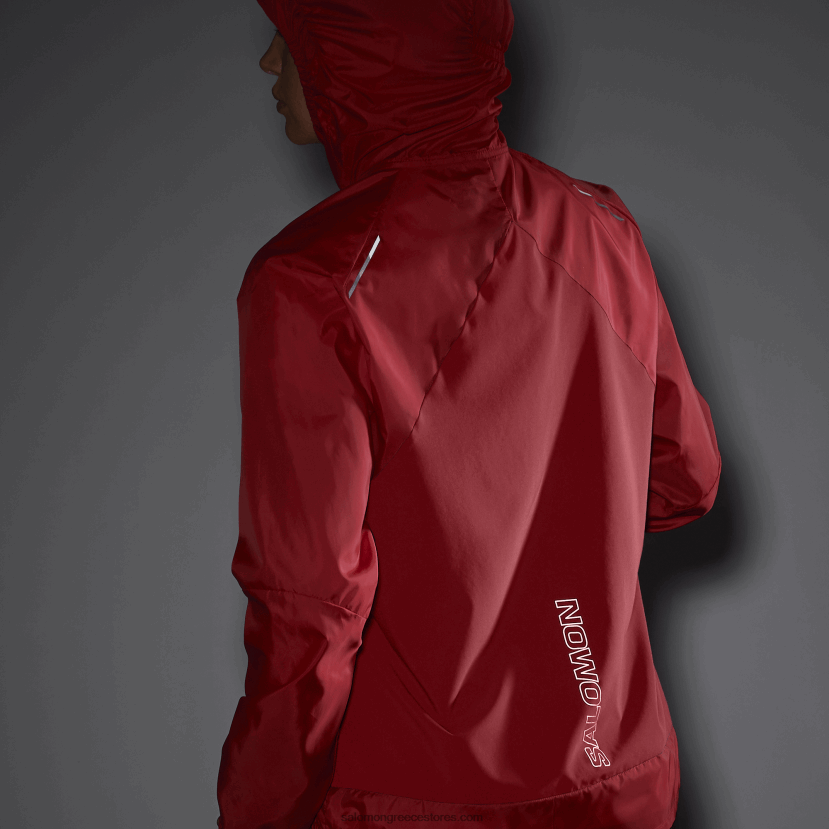 γυναικείο wind jacket - bonatti cross wind Salomon jalapeno red DXFPHB851