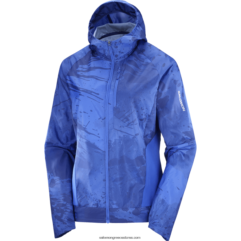 γυναικείο wind jacket - bonatti cross wind Salomon navy peony/nautical blue/ao DXFPHB857