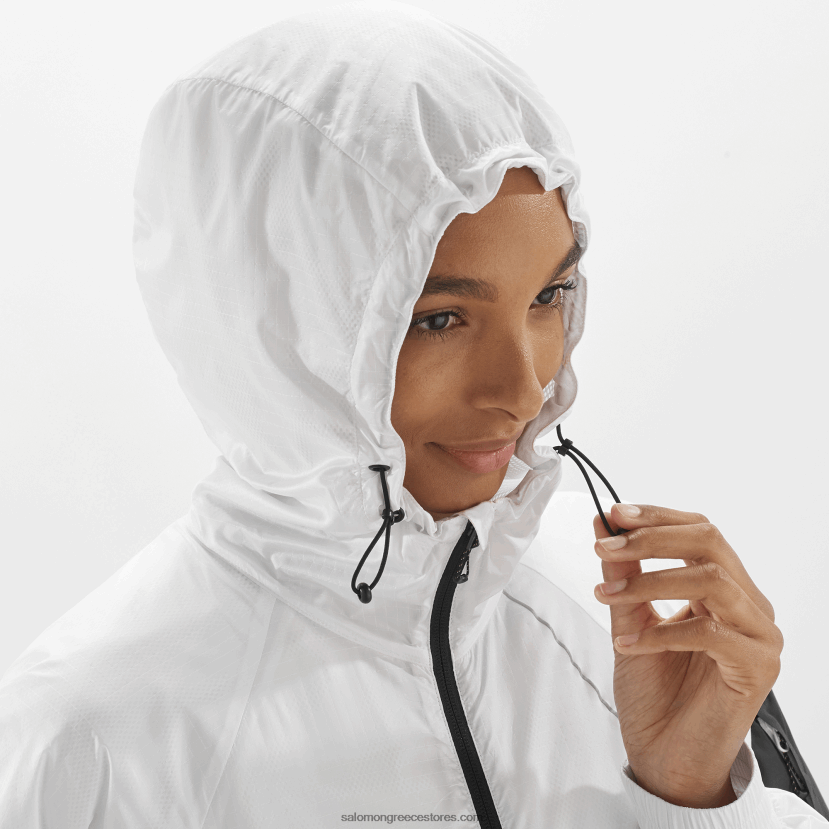 γυναικείο wind jacket - equipe Salomon λευκό/βαθύ μαύρο DXFPHB833