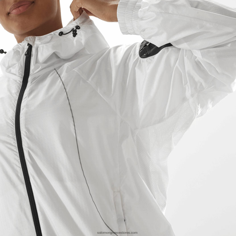 γυναικείο wind jacket - equipe Salomon λευκό/βαθύ μαύρο DXFPHB833