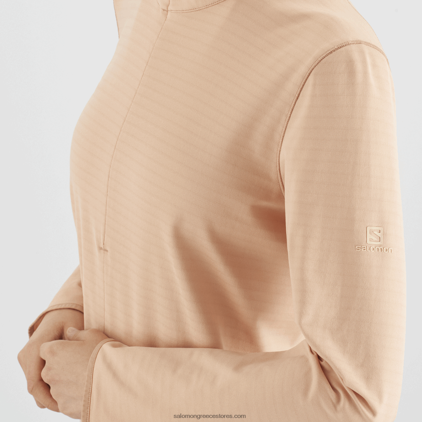 γυναικείο μισό μπουφάν με φερμουάρ στο μεσαίο στρώμα - απαραίτητο ελαφρύ Salomon σιρόκος DXFPHB872