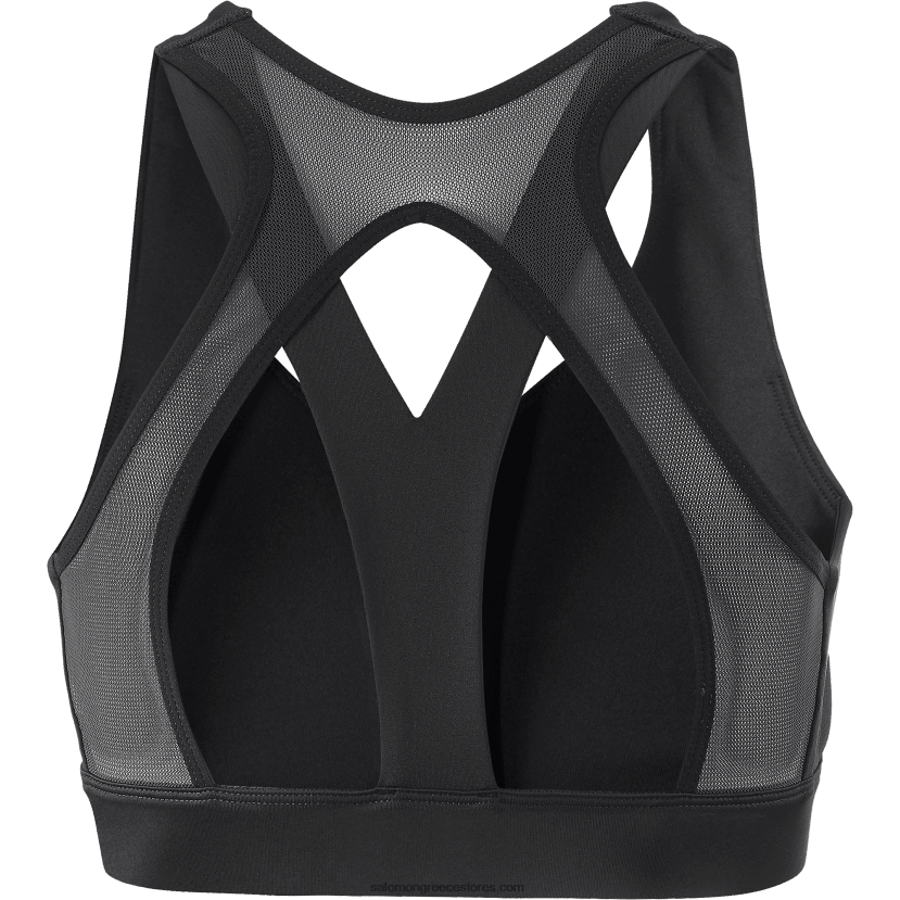 γυναικείο αθλητικό σουτιέν - cross run Salomon βαθύ μαύρο DXFPHB936