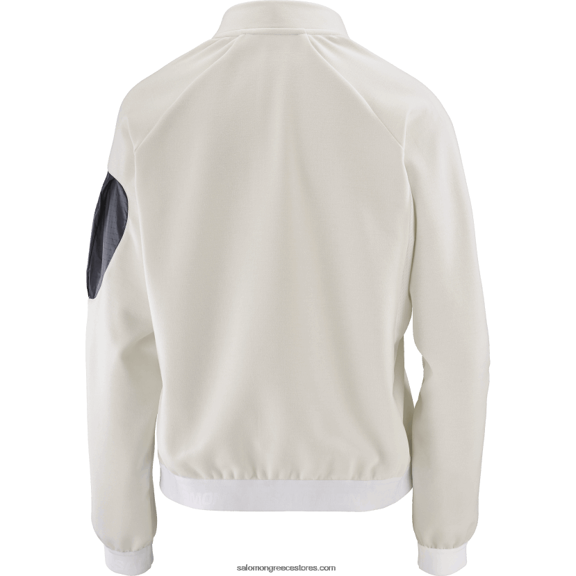 γυναικείο μπουφάν μεσαίο με φερμουάρ - equipe Salomon λευκό/βαθύ μαύρο DXFPHB859