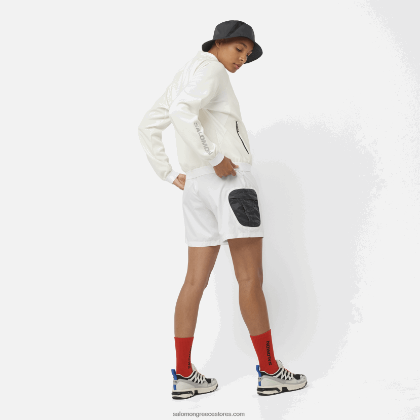 γυναικείο μπουφάν μεσαίο με φερμουάρ - equipe Salomon λευκό/βαθύ μαύρο DXFPHB859