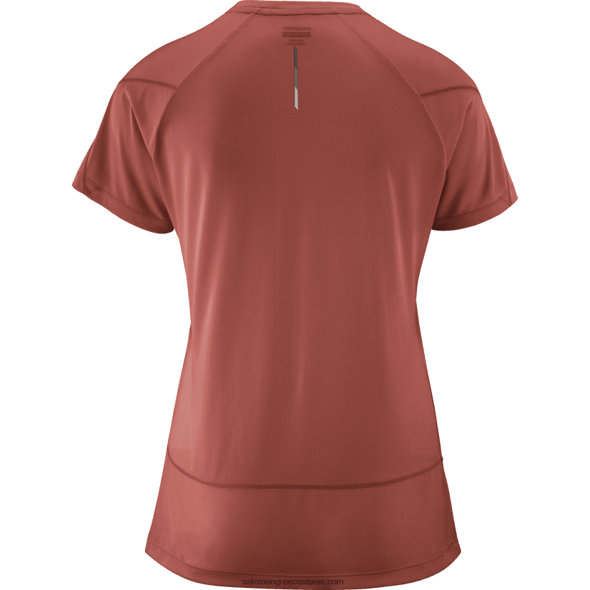 γυναικείο κοντομάνικο μπλουζάκι - σταυρωτό τρέξιμο Salomon καυτή σάλτσα DXFPHB881