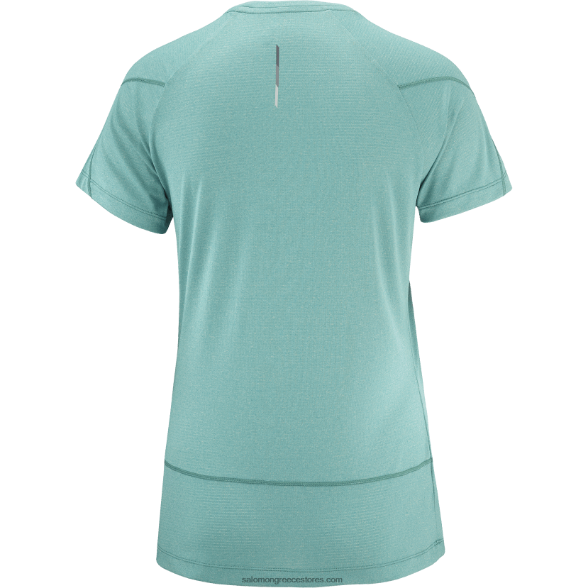 γυναικείο κοντομάνικο μπλουζάκι - σταυρωτό τρέξιμο Salomon ειρηνικός/ερείκι DXFPHB888