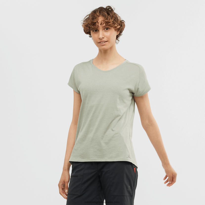 γυναικείο κοντομάνικο μπλουζάκι - σε βασικό σχήμα Salomon κατεργασμένος σίδηρος DXFPHB894