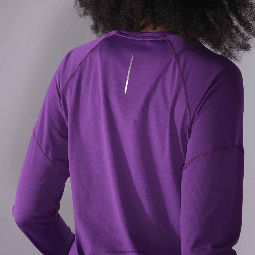 γυναικείο μακρυμάνικο μπλουζάκι - σταυρωτό τρέξιμο Salomon κόσμημα στέμματος DXFPHB916